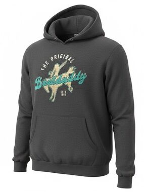 Boot Daddy Gray Pullover with Teal and White Graphic